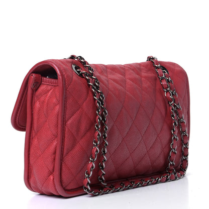 Chanel Caviar Quilted Medium French Riviera Flap Red 1 of 5