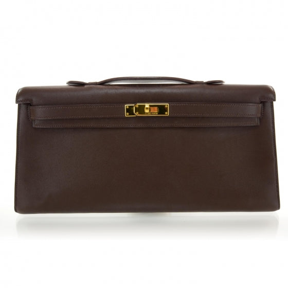 Hermes Swift Kelly Longue Pochette Chocolate 1 of 8