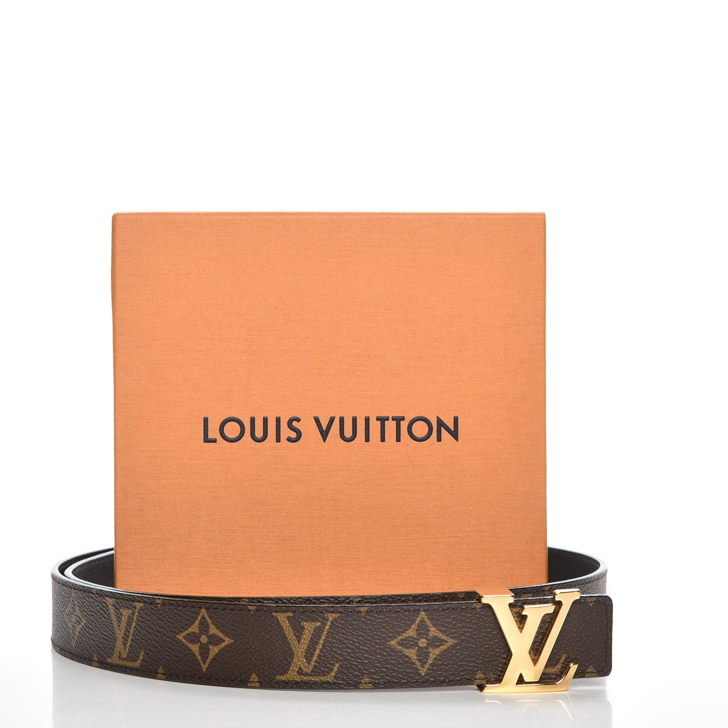 Calfskin Monogram 30mm LV Initiales Reversible Belt 90 36 Black