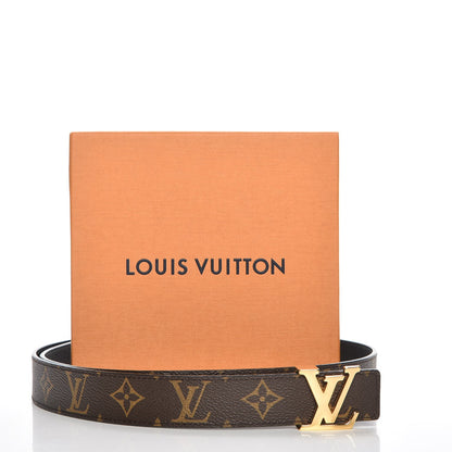 Louis Vuitton Calfskin Monogram 30mm LV Initiales Reversible Belt 90 36 Black 6 of 6