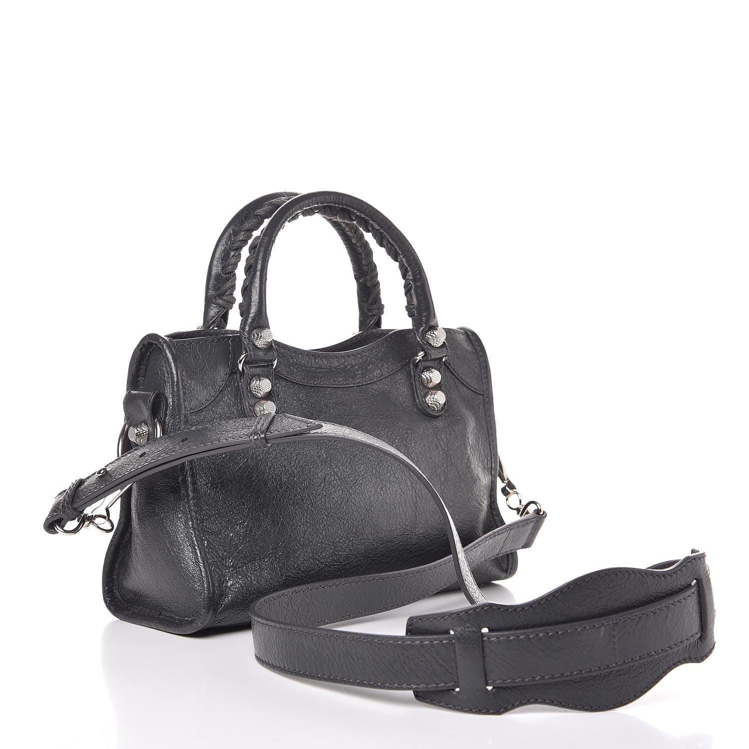 Balenciaga Agneau Giant 12 Silver Hardware Mini City Gris Fossile 4 of 8