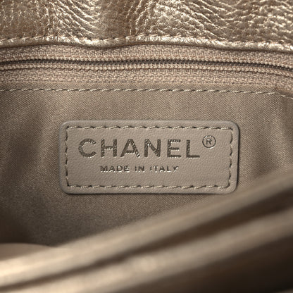 Chanel Metallic Calfskin Quilted Flap Clutch With Chain Light Gold 6 of 10