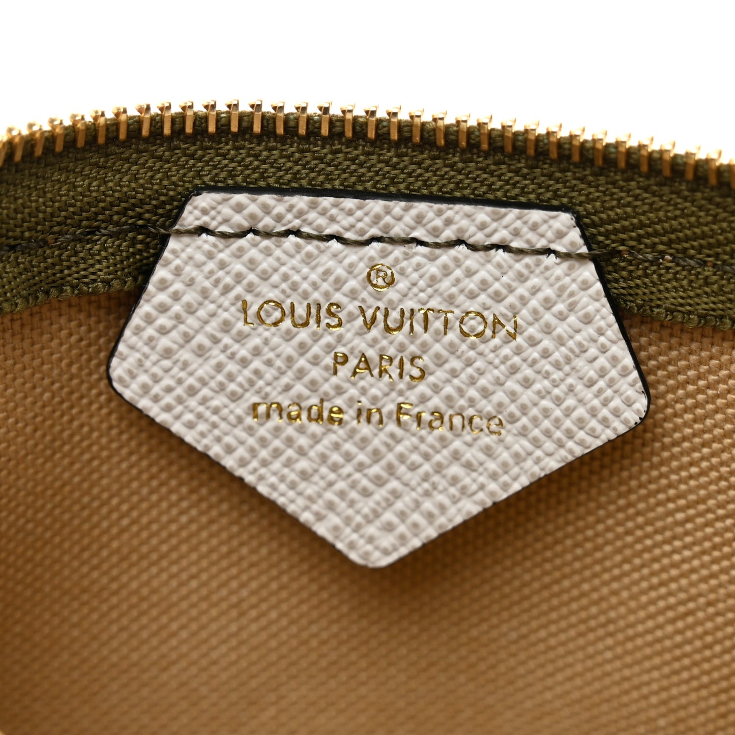 Monogram Giant Micro Pochette Accessories Kaki White