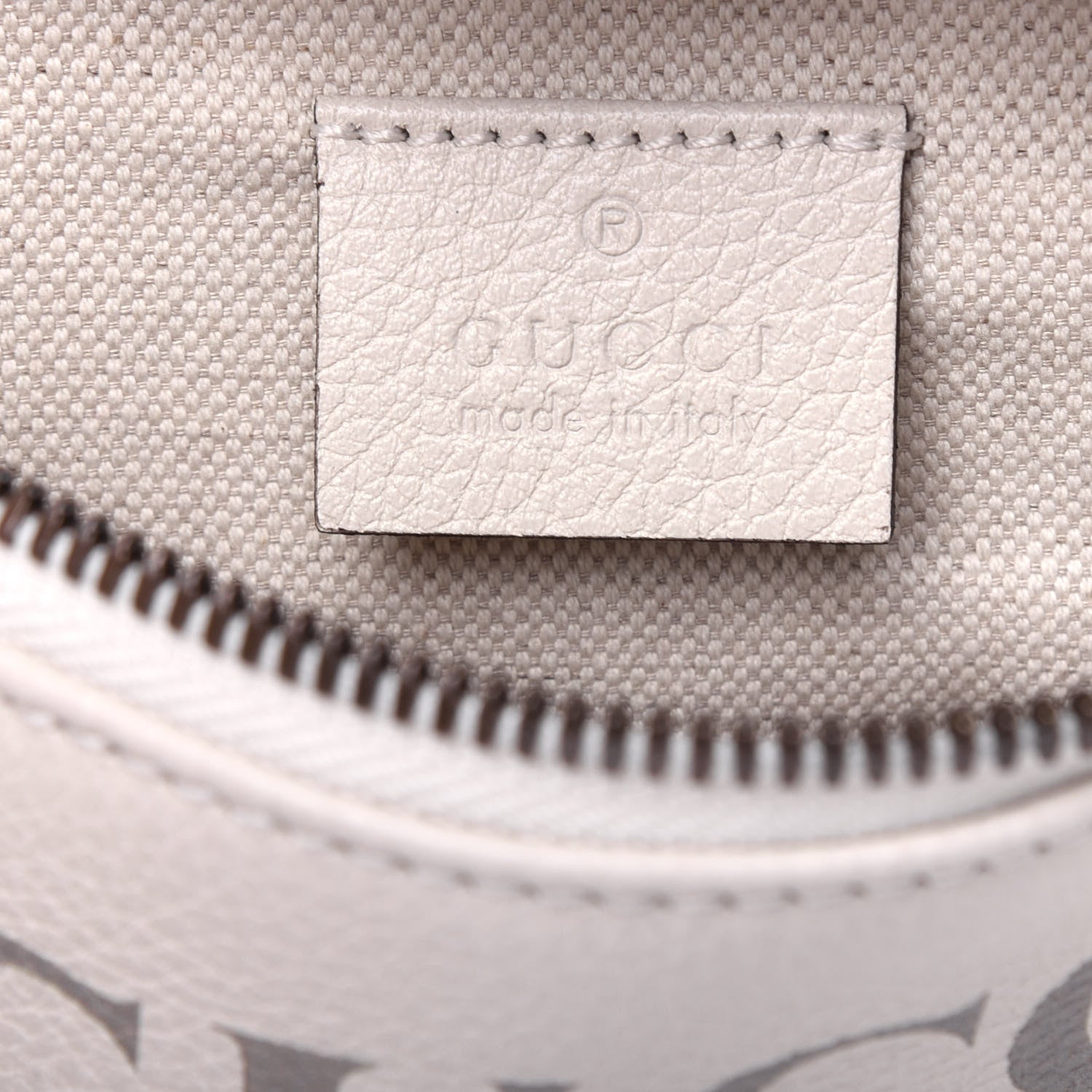 Gucci Grained Calfskin Small Logo Belt Bag White 6 of 9