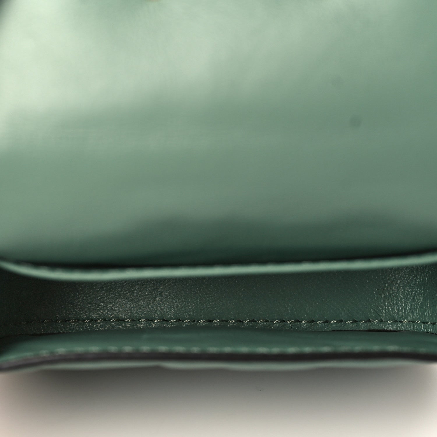 Fendi Nappa Matisse FF Embossed Nano Maxi Buckle Baguette Charm Menta 4 of 7