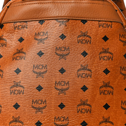 MCM Visetos Studded Medium Stark M Backpack Cognac 14 of 16