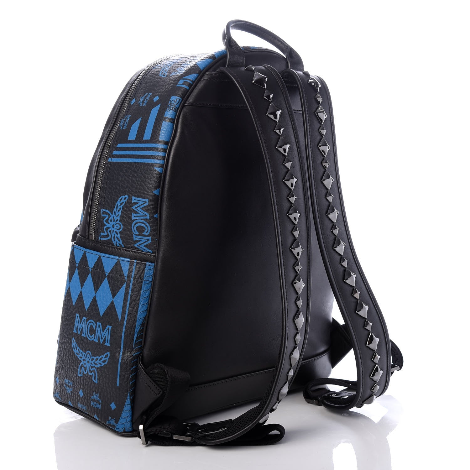 MCM Visetos Baroque Print Medium Stark Backpack Munich Blue 2 of 9