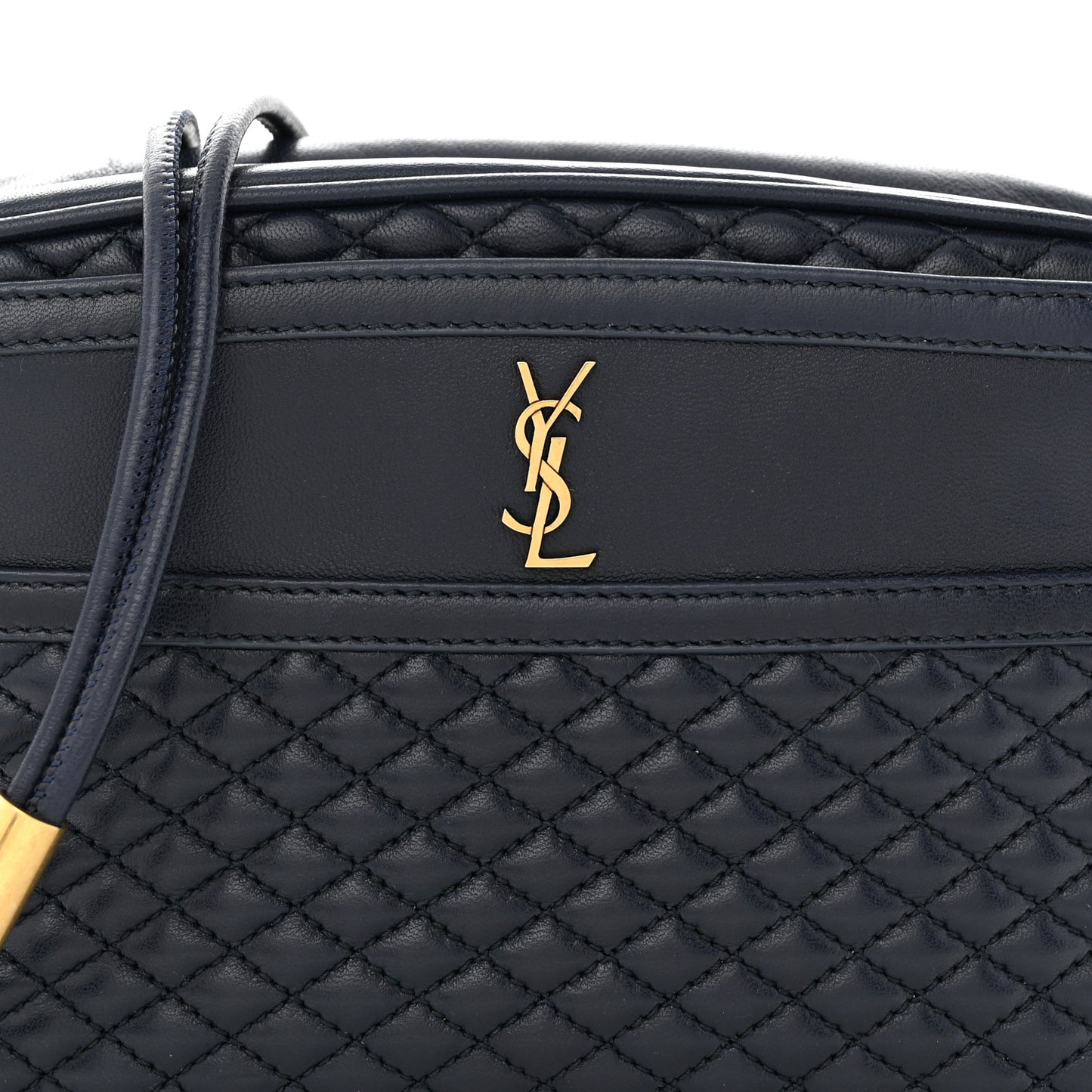 Lambskin Quilted Victoire Camera Bag Deep Marine