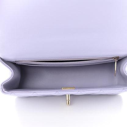 Chanel Lambskin Quilted Mini Top Handle Rectangular Flap Light Purple 5 of 11