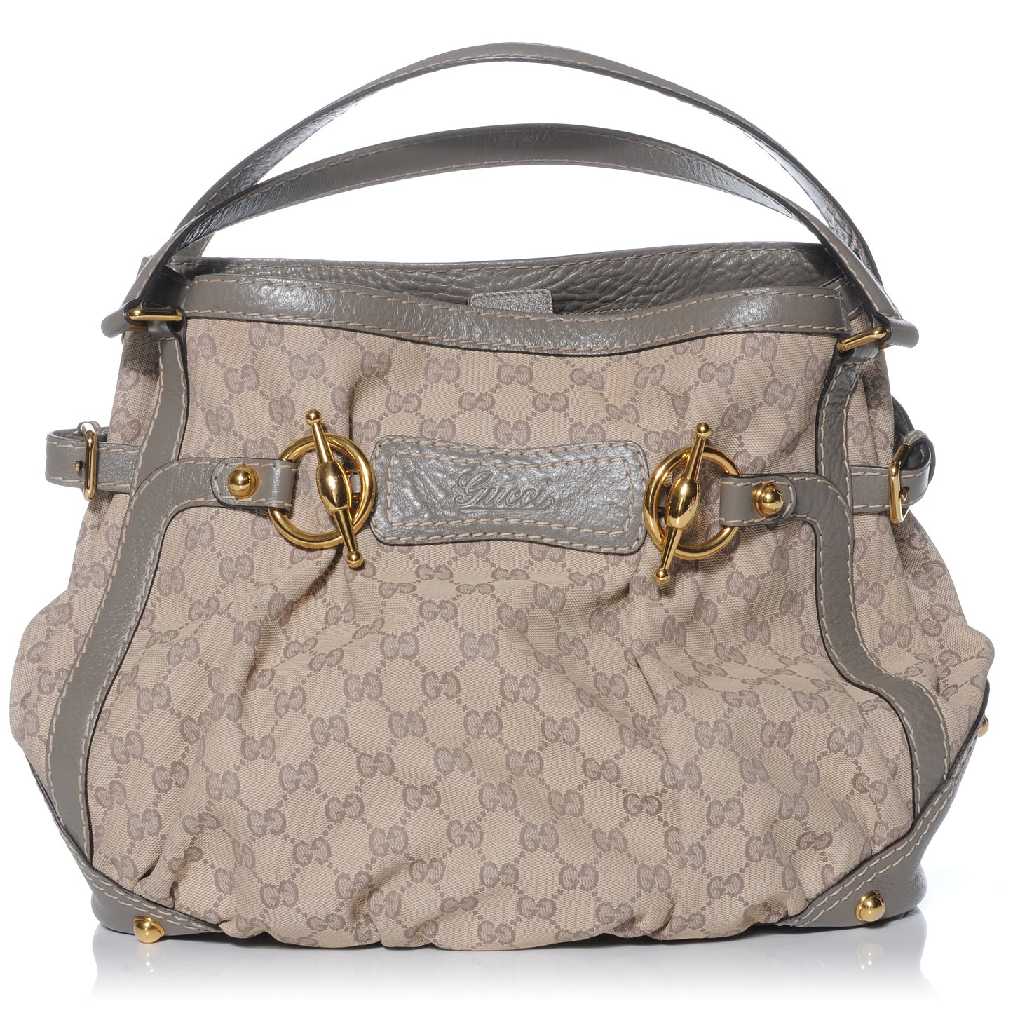 Monogram Medium Jockey Tote Grey