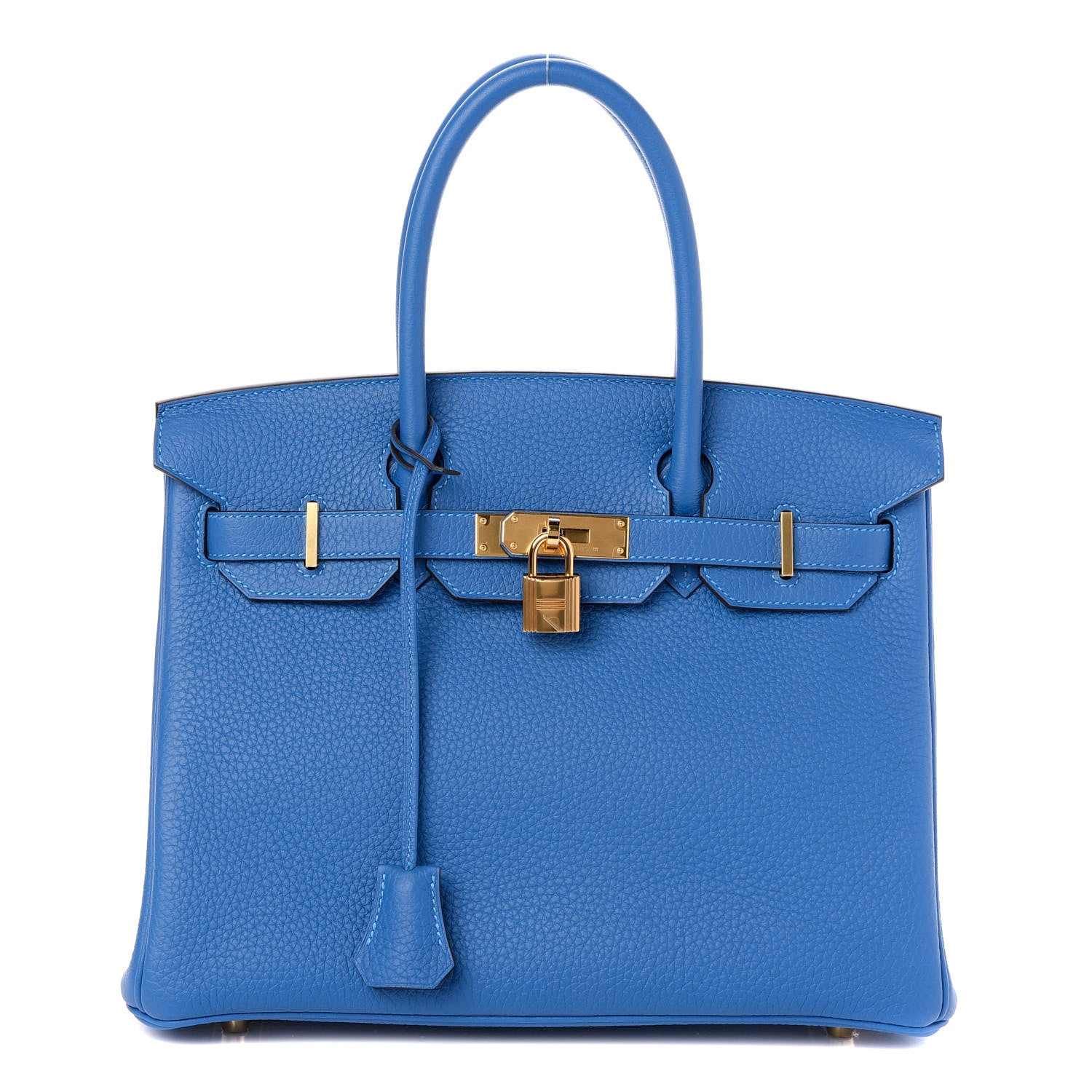 Hermes Taurillon Clemence Birkin 30 Bleu Hydra 1 of 10