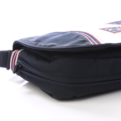 Chanel Canvas Nylon Expandable Sport Messenger Navy Off White 5 of 10