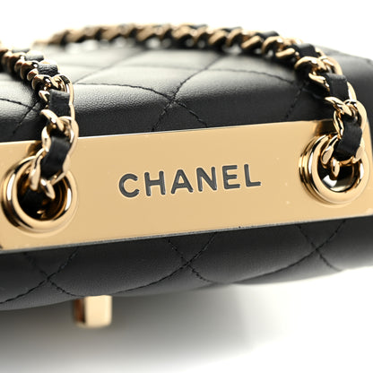 Chanel Lambskin Quilted Mini Trendy CC Chain Wallet Black 12 of 13