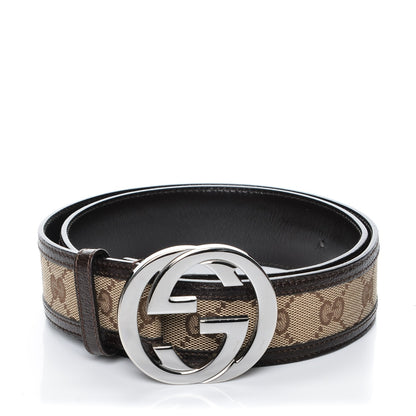 Gucci Monogram Interlocking G Belt 80 32 Dark Brown 1 of 6