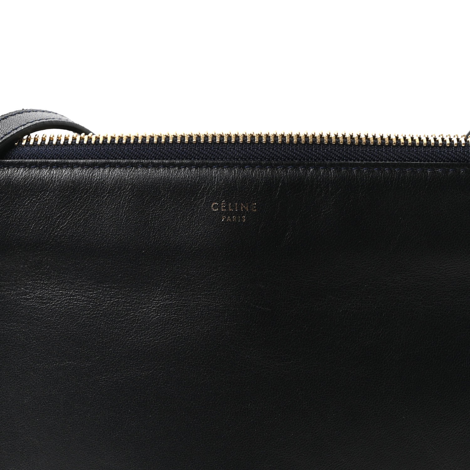 Celine Lambskin Large Trio Crossbody Bag Abyss Blue 7 of 9