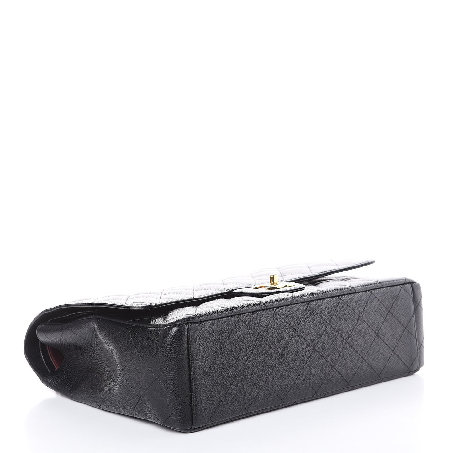 Caviar Quilted Maxi Double Flap Black