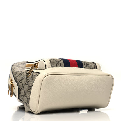 Gucci GG Supreme Monogram Textured Calfskin Web Small Ophidia Day Backpack Beige Ebony Mystic White 4 of 11