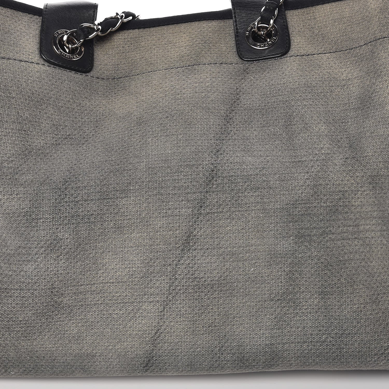 Chanel Canvas Deauville Large Tote Grey 13 of 13