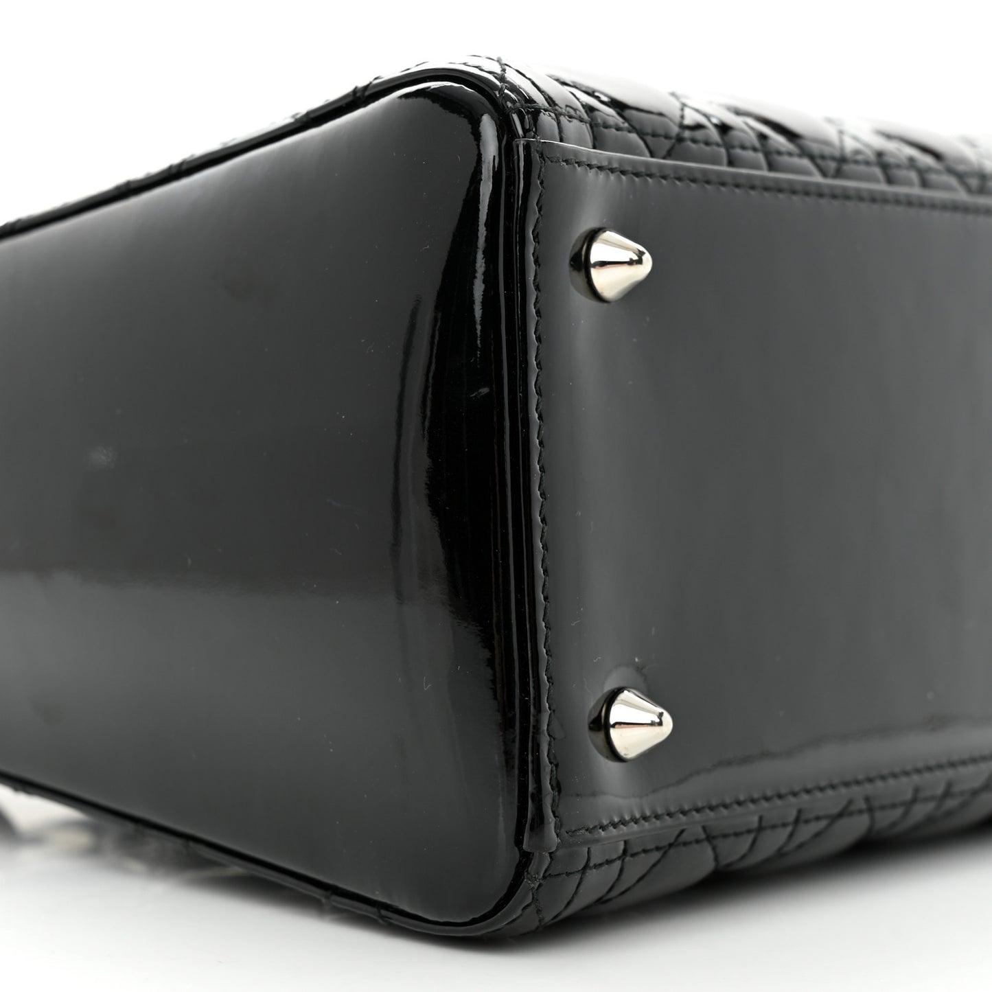 Patent Cannage Medium Lady Dior Black