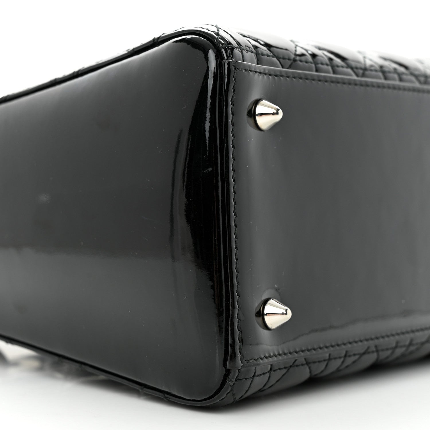 Christian Dior Patent Cannage Medium Lady Dior Black 9 of 11