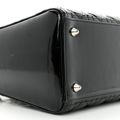 Christian Dior Patent Cannage Medium Lady Dior Black 9 of 11