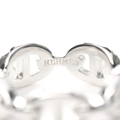 Hermes Sterling Silver PM Chaine d'Ancre Enchainee Band Ring 55 7.25 4 of 7