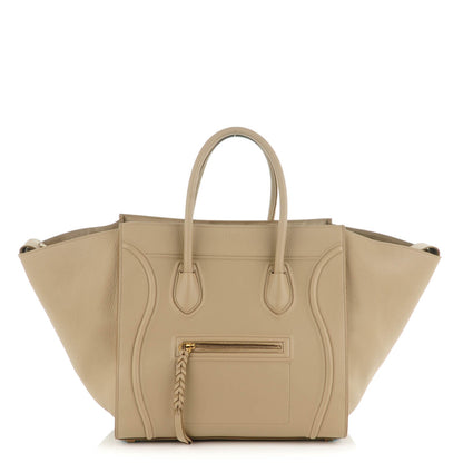 Celine Supple Calfskin Medium Phantom Luggage Beige 1 of 7