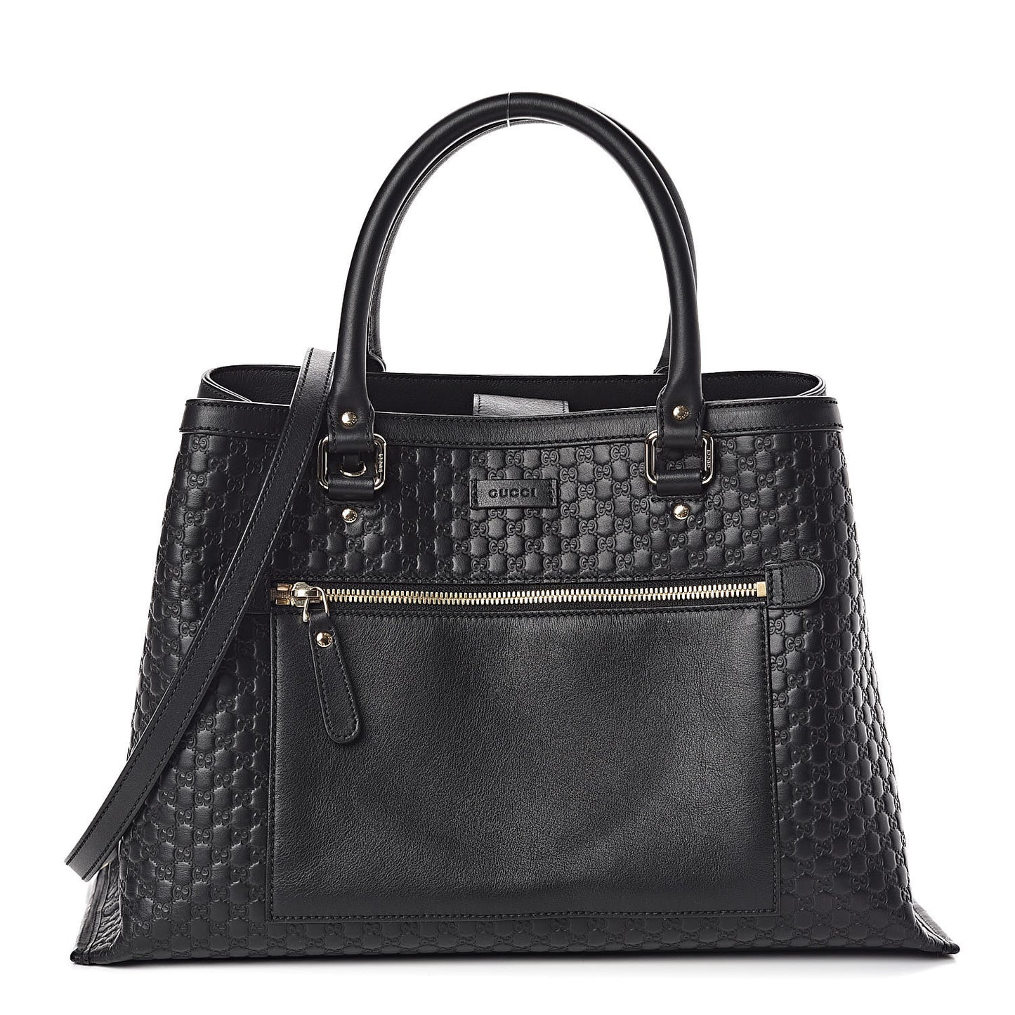 Soft Microguccissima Medium Tote Black