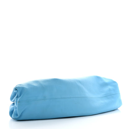 Bottega Veneta Smooth Butter Calf The Pouch Oversized Clutch Sky Blue 4 of 15