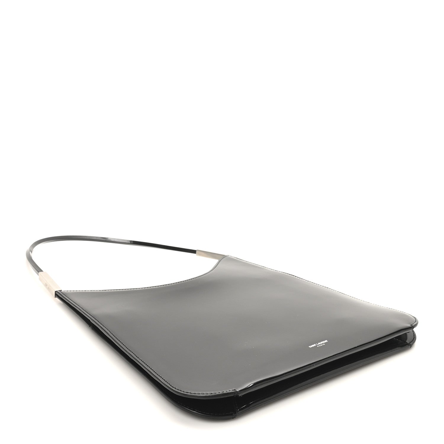 Saint Laurent Patent Calfskin Sadie Shoulder Bag Black 4 of 9