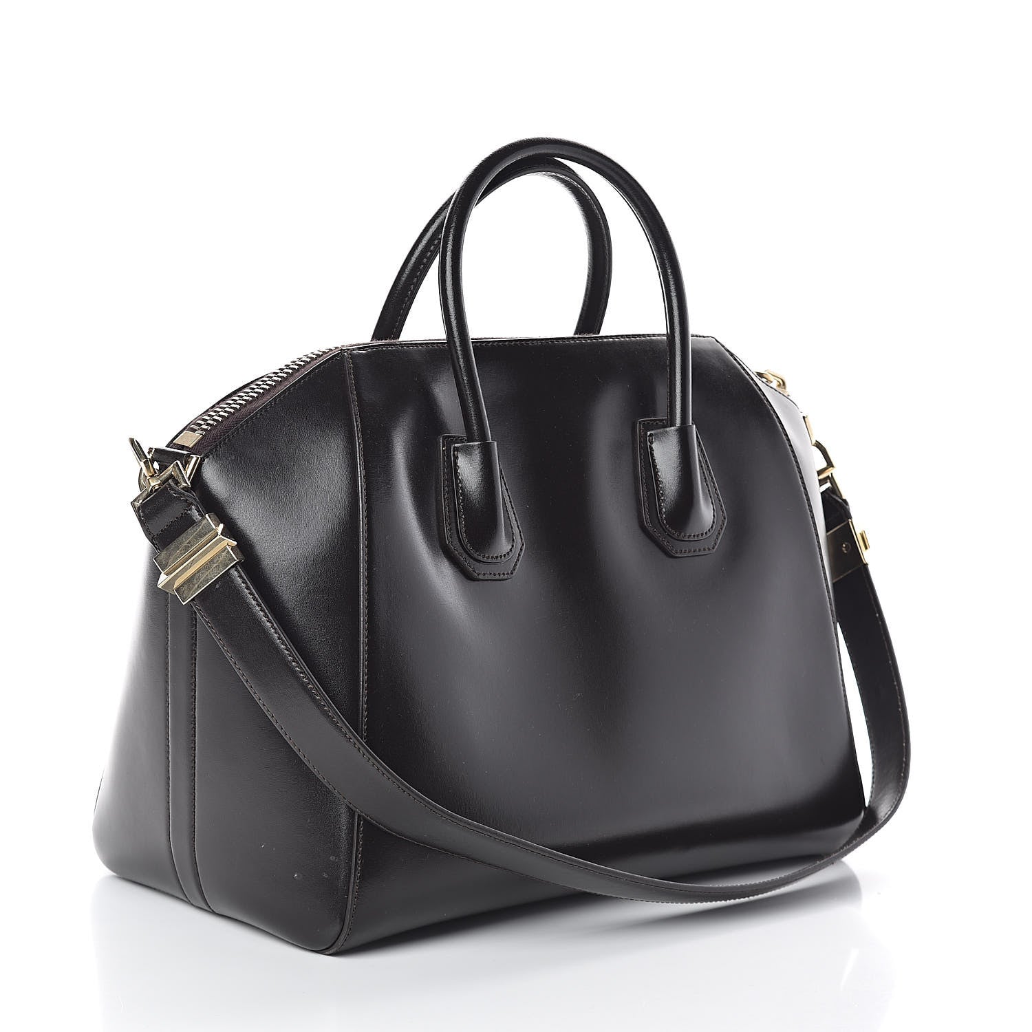 Givenchy Shiny Lord Calfskin Medium Antigona Dark Brown 3 of 11