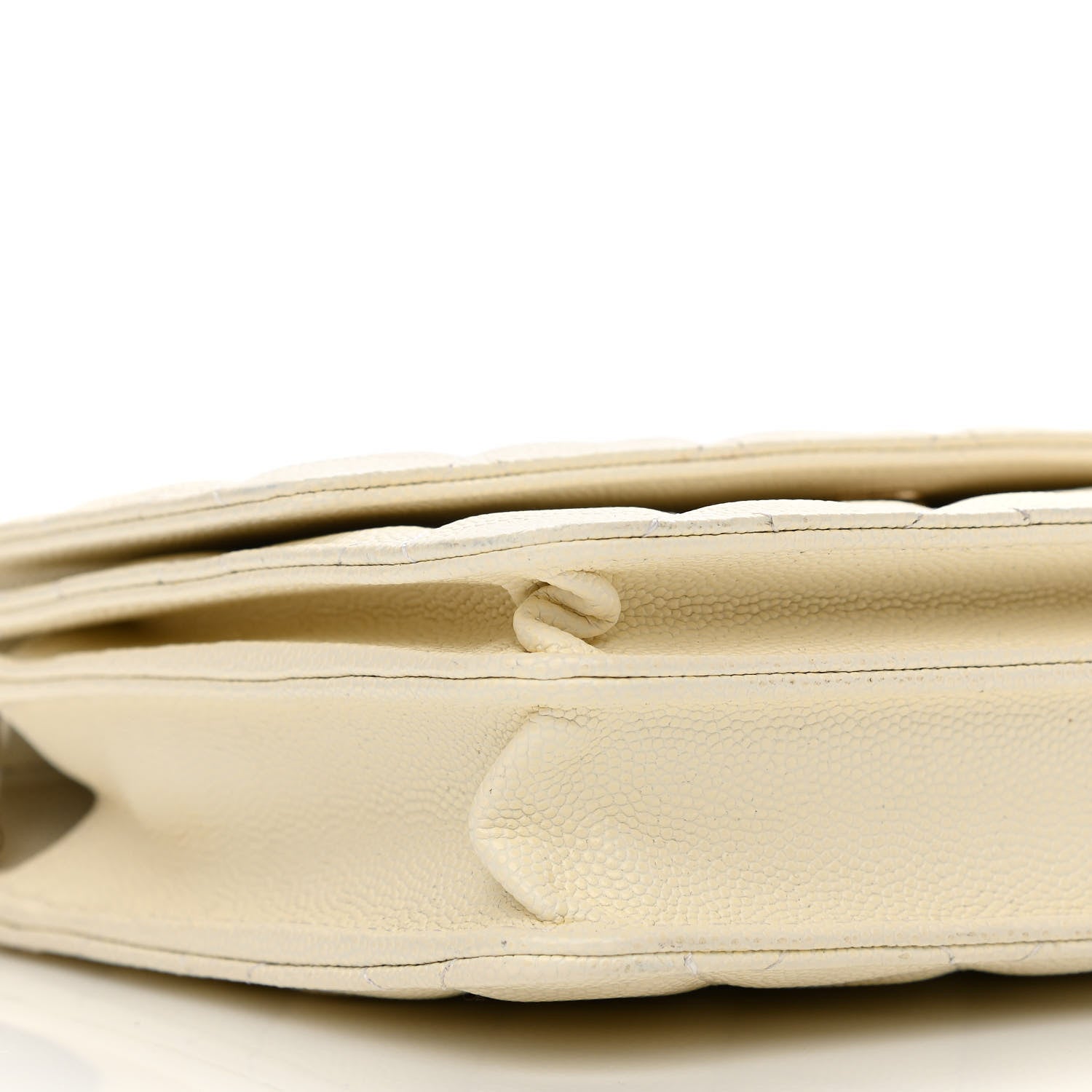 Chanel Caviar Quilted Square Wallet On Chain WOC White 10 of 11