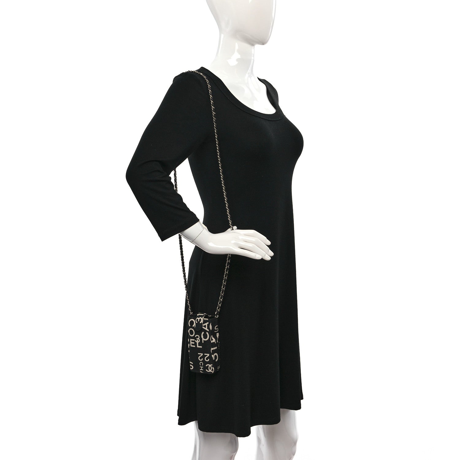 Chanel Canvas 31 Rue Cambon Phone Holder Black 3 of 10