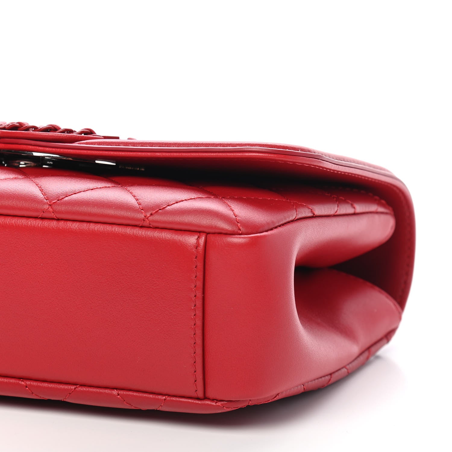 Chanel Lambskin Quilted Small CC Filigree Flap Dark Red 9 of 9