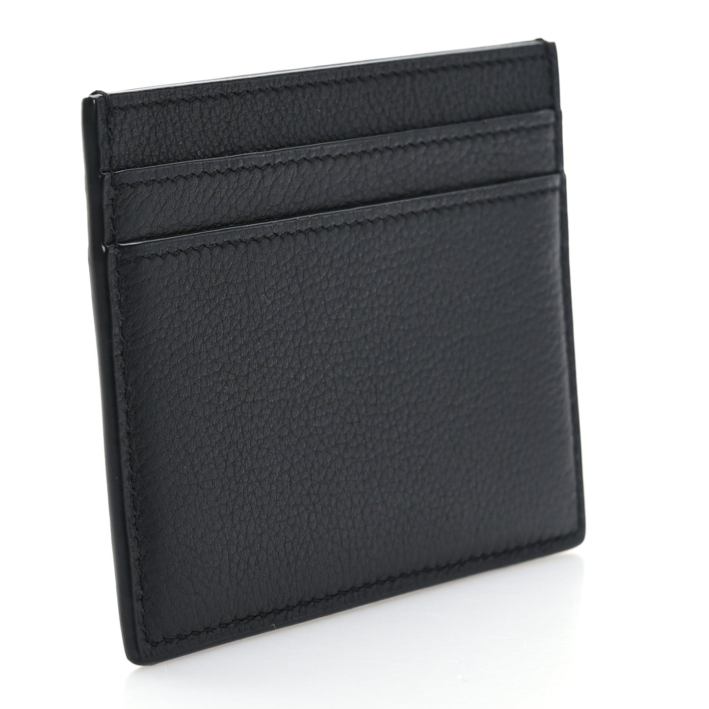 Calfskin Tiny Cassandre Credit Card Case Black
