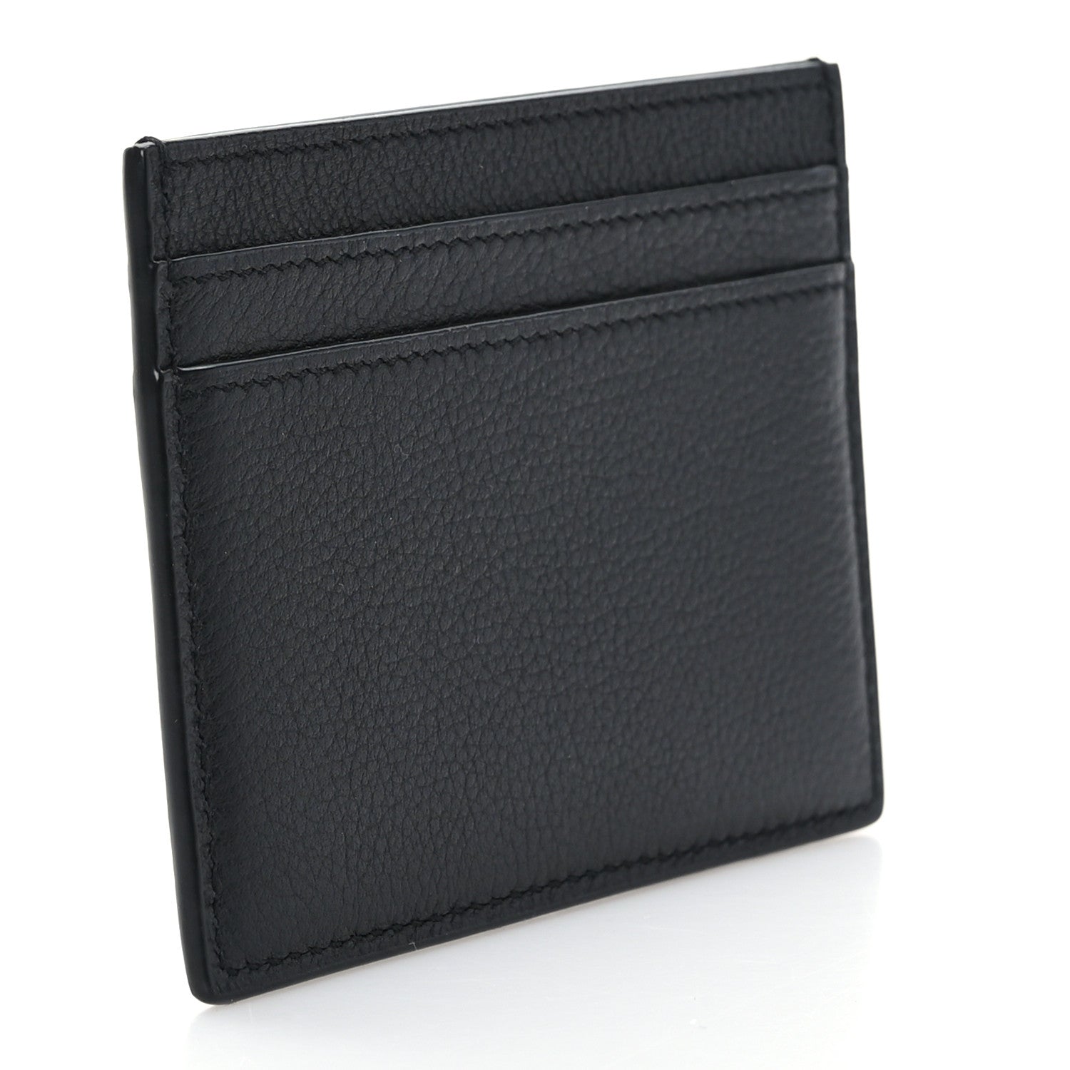 Saint Laurent Calfskin Tiny Cassandre Credit Card Case Black 3 of 7