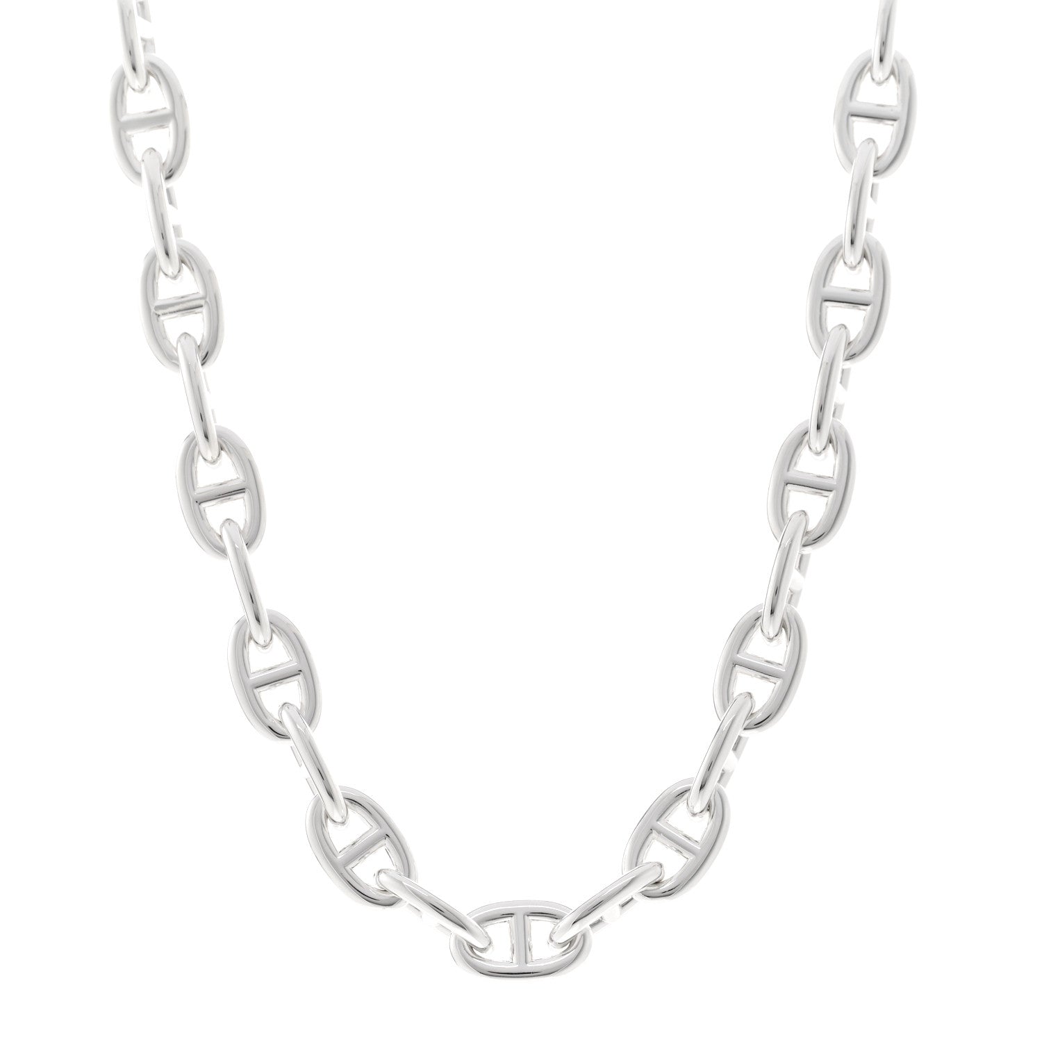Hermes Sterling Silver MM Chaine D'Ancre Necklace 1 of 6