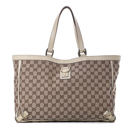 Gucci Monogram Large Abbey Tote Off White 1 of 19