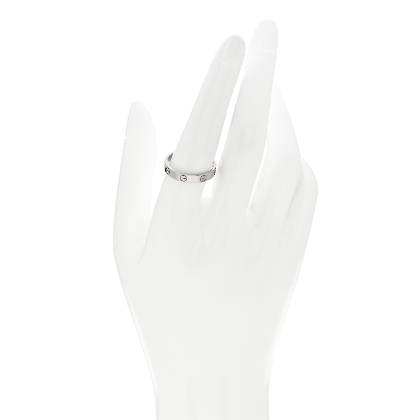 18K White Gold 3.5mm LOVE Wedding Band Ring 58 8.25