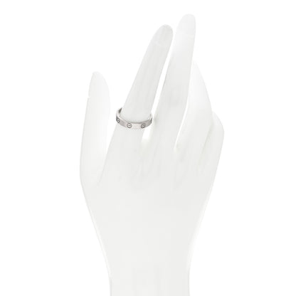 Cartier 18K White Gold 3.5mm LOVE Wedding Band Ring 58 8.25 2 of 5