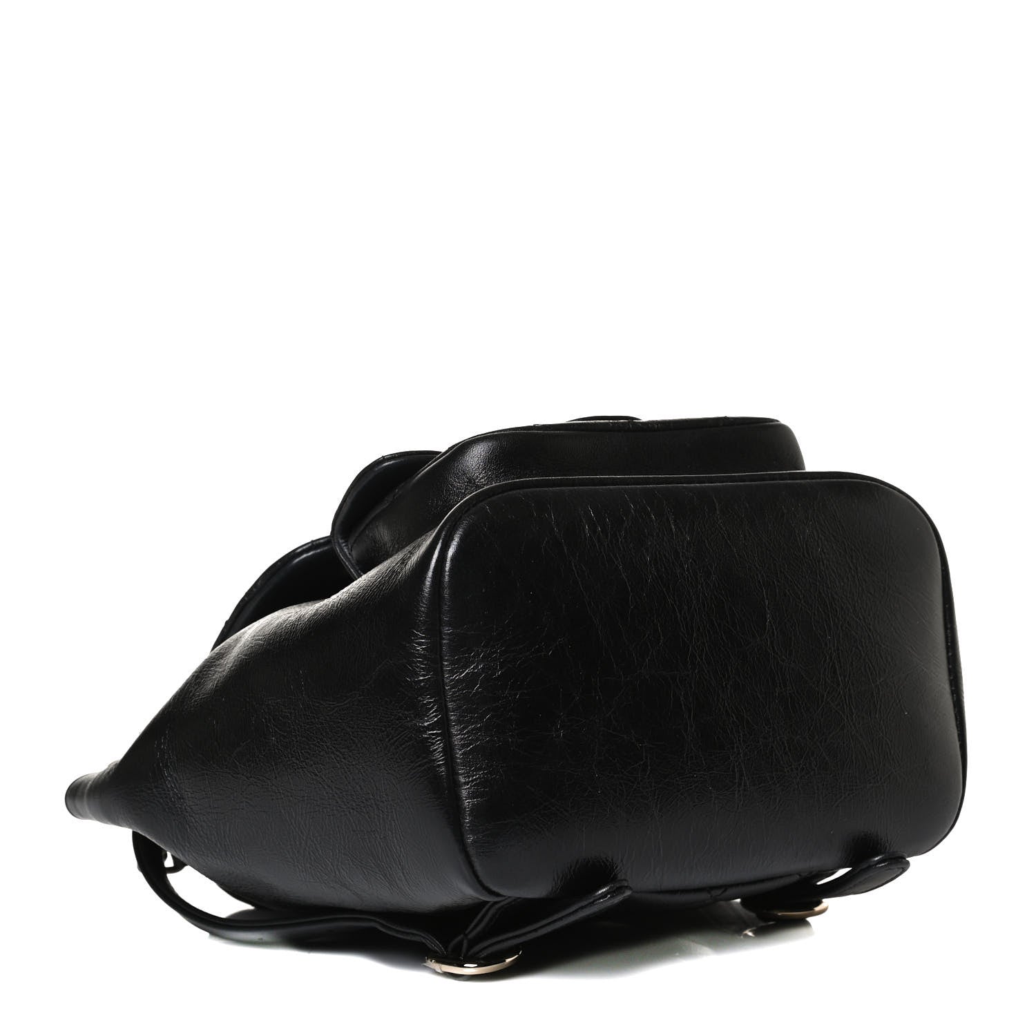 Chanel Glazed Aged Calfskin Quilted Small Duma Drawstring Backpack Black 3 of 13