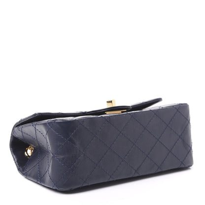Chanel Aged Calfskin Quilted 2.55 Reissue Mini Flap Navy 3 of 9