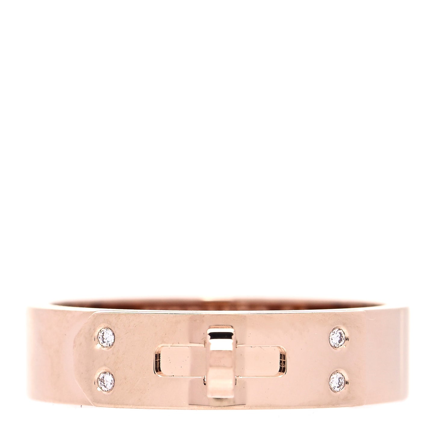 18K Rose Gold Diamond PM Kelly Ring 54 6.75