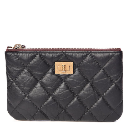 Chanel Aged Calfskin Quilted Small Reissue Cosmetic Case Black 1 of 7
