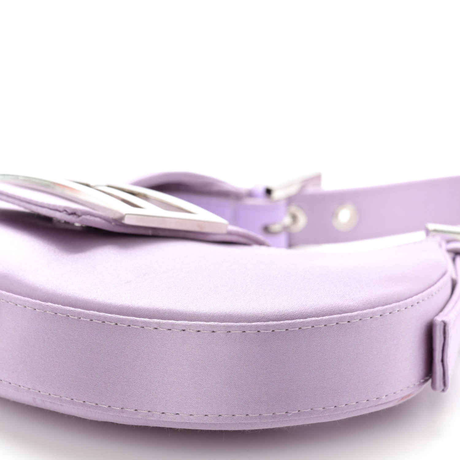 Fendi Silk Satin Mini Cookie Hobo Bag Lilla 10 of 11