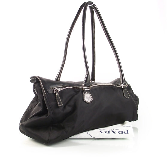 Prada Tessuto Nylon Leather Easy Shoulder Bag 3 of 12