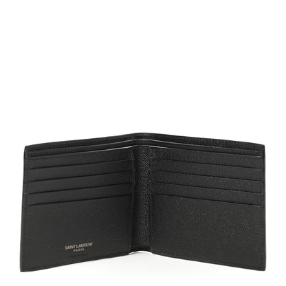 Saint Laurent Grain De Poudre Monogram Bifold Wallet Black 5 of 7