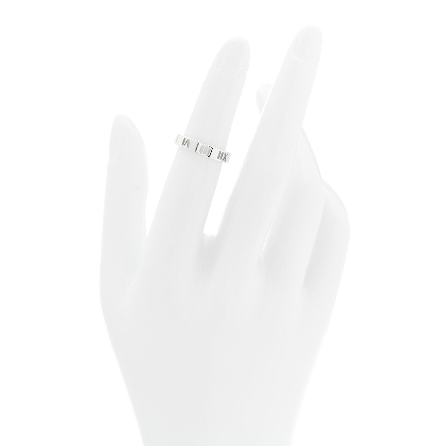 Tiffany Sterling Silver Narrow Atlas Pierced Ring 48 4.5 2 of 5