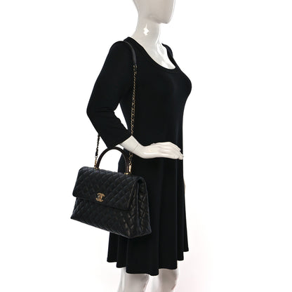 Chanel Caviar Quilted Medium Coco Handle Flap Black 2 of 9