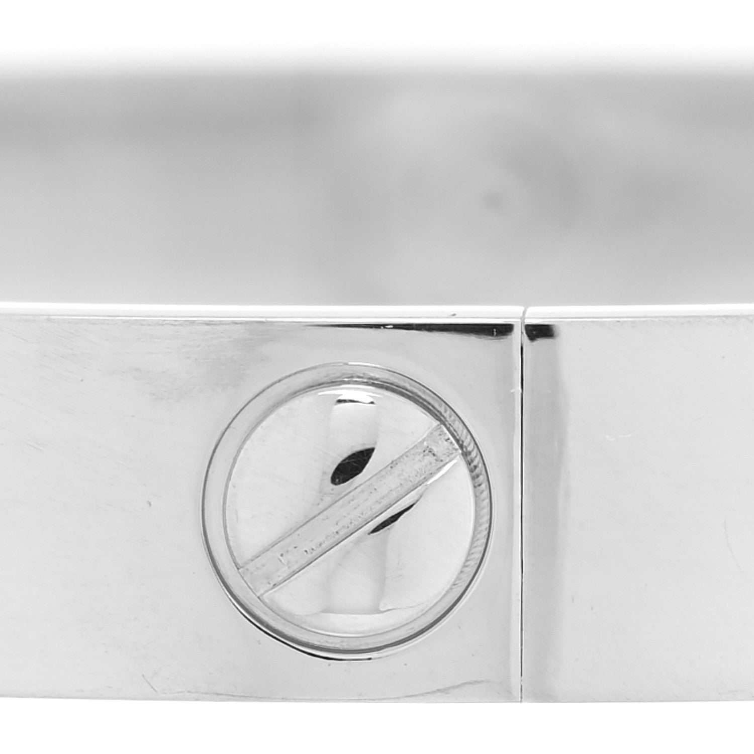 Cartier 18K White Gold 4 Diamond LOVE Bracelet 18 5 of 7